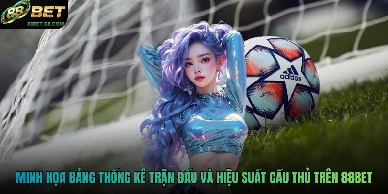 Minh họa bảng thống kê trận đấu và hiệu suất cầu thủ trên 88BET